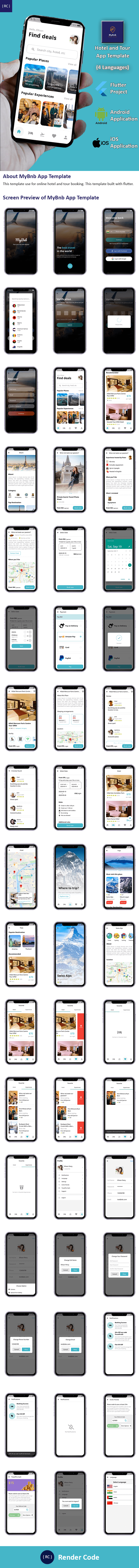 Flutter Hotel Booking and Tour Travel App Template in Flutter | Multi Language | MyBnb - 14