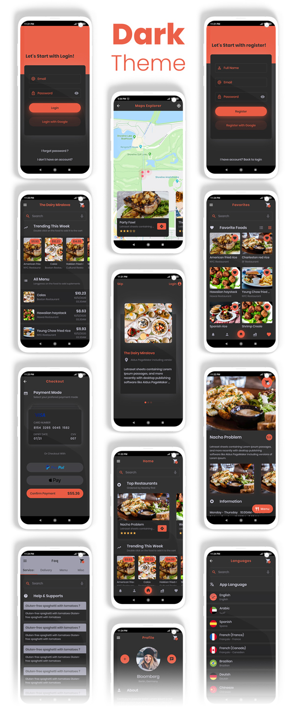 Multi Restaurants Flutter App UI Kit - 7