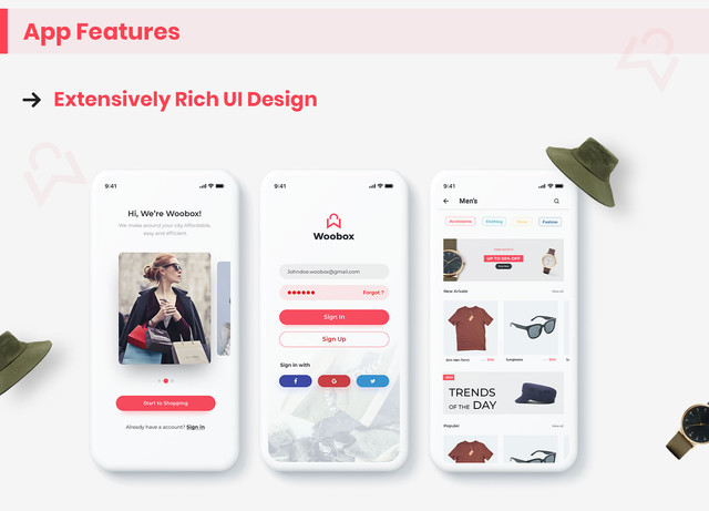 WooBox - WooCommerce Flutter E-commerce Full Mobile App - 1