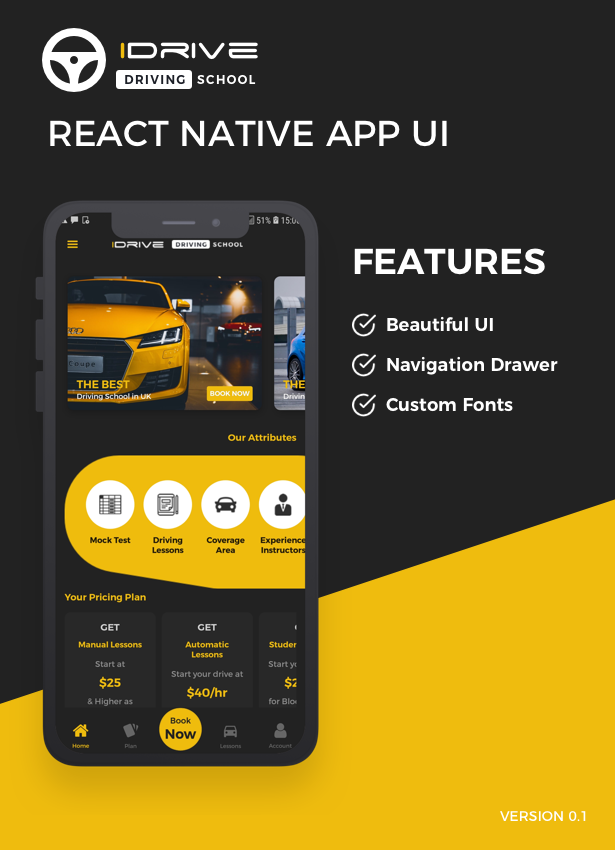 iDrive React Native Theme - 1
