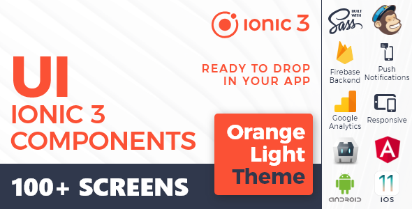Ionic 3 / Angular 6 UI Theme /  Template App - Multipurpose Starter App - Neon Blue Dark - 3