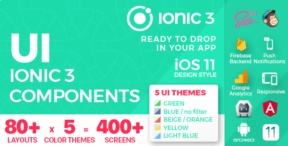 Ionic 3 / Angular 6 UI Theme /  Template App - Multipurpose Starter App - Neon Blue Dark - 4