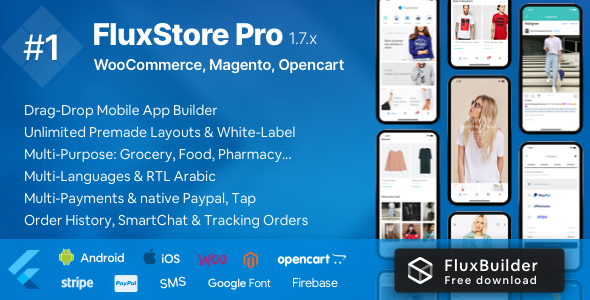 Fluxstore Pro - Flutter E-commerce Full App for Magento, Opencart, and Woocommerce Flutter Ecommerce Mobile App template