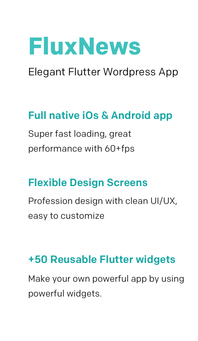 FluxNews - Flutter mobile app for Wordpress - 2