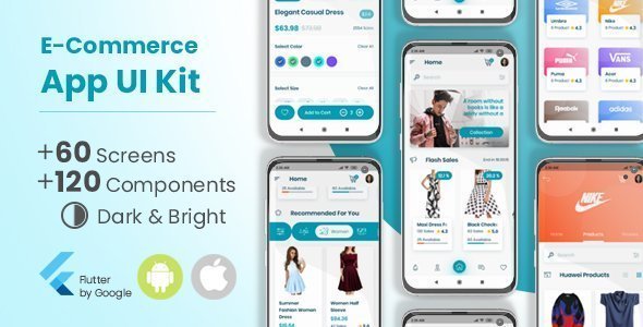 E-Commerce Flutter App UI Kit Flutter Ecommerce Mobile App template