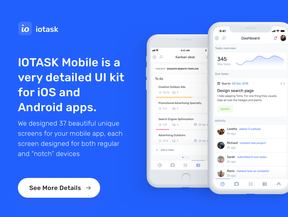Codemarket | IOTask - Project Management UI Kit