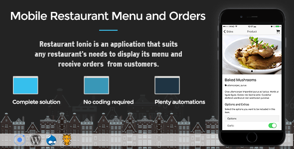 Restaurant Ionic 5 - Full Application with Firebase backend Ionic Ecommerce Mobile App template