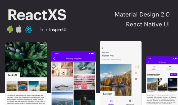 ReactXS – UIKit for Material Design 2.0 by React Native