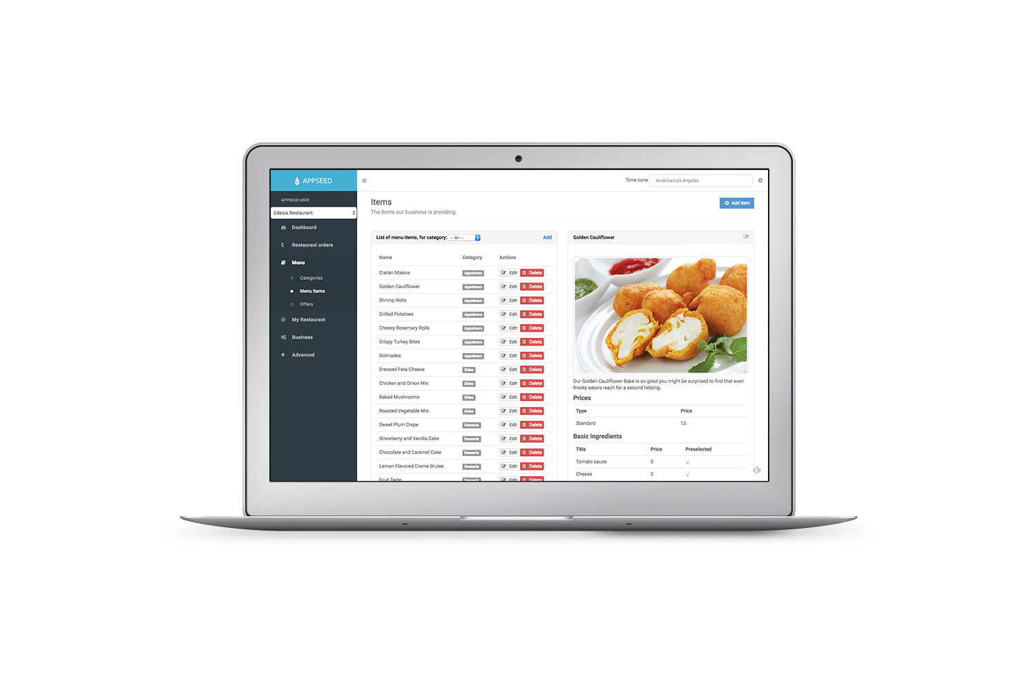 Appseed Restaurant - Full Application with self hosted backend - 8