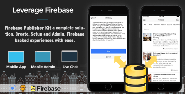 Firebase Publisher Kit Ionic - Full Application with Firebase backend and Admin UI icon