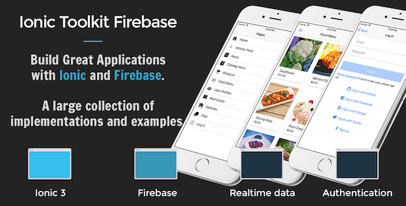 Ionic 3 Toolkit Firebase Personal Edition - Full Application with Firebase Backend Ionic Chat &amp; Messaging Mobile App template