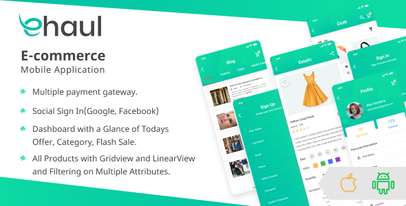 Ehaul - Flutter E-Commerce UI KIT Template icon