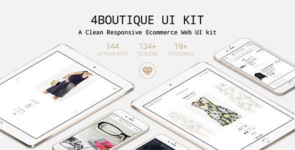 4Boutique - A Responsive Ecommerce Web UI KIT  Ecommerce Design Uikit