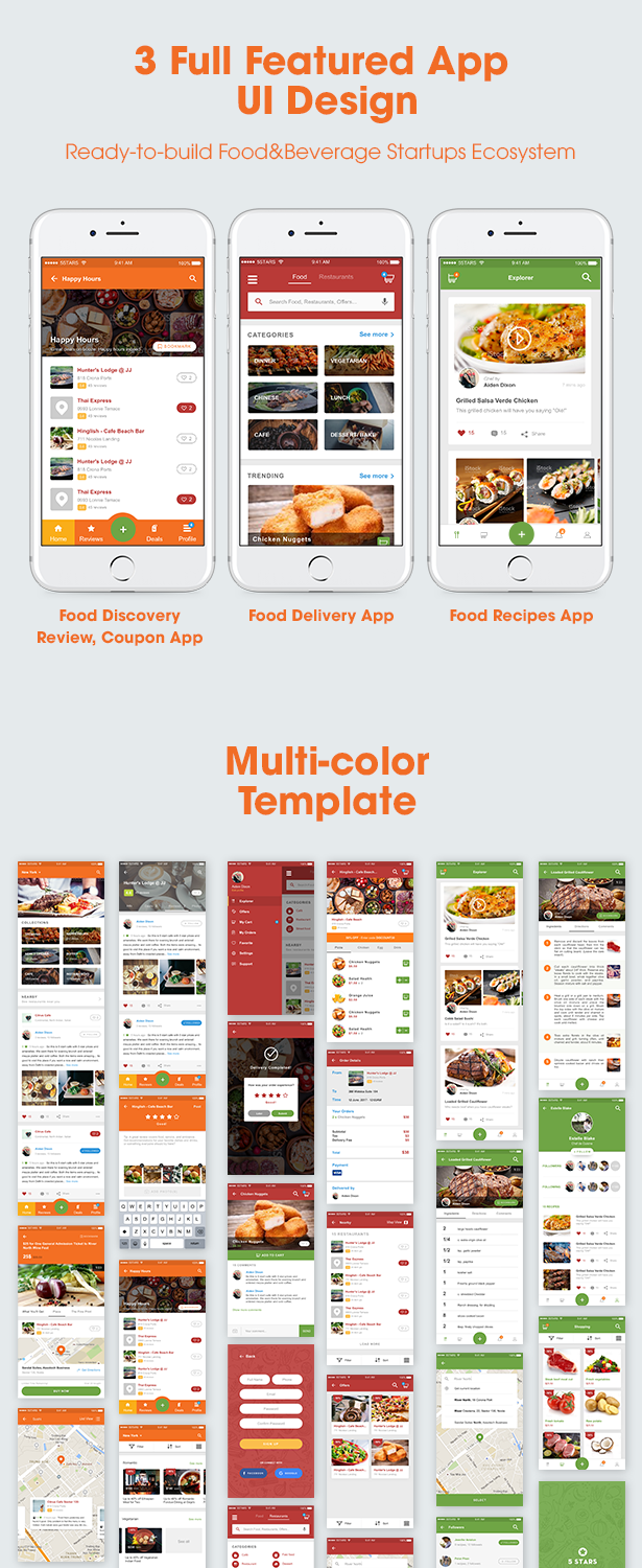 5Stars - Mobile UI KIT for Food & Beverage App Ecosystem - 1