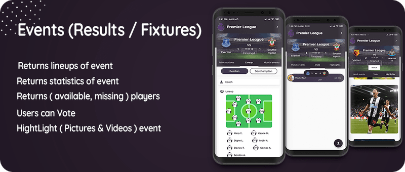 Flutter Football API: LiveScore & Vote Matches & News Sport & Live Matches ( Admob & Facebook ads ) - 4