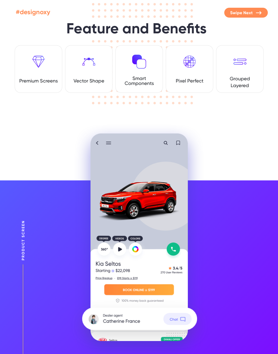 Carnow - buy rent and sell mobile app UI kit