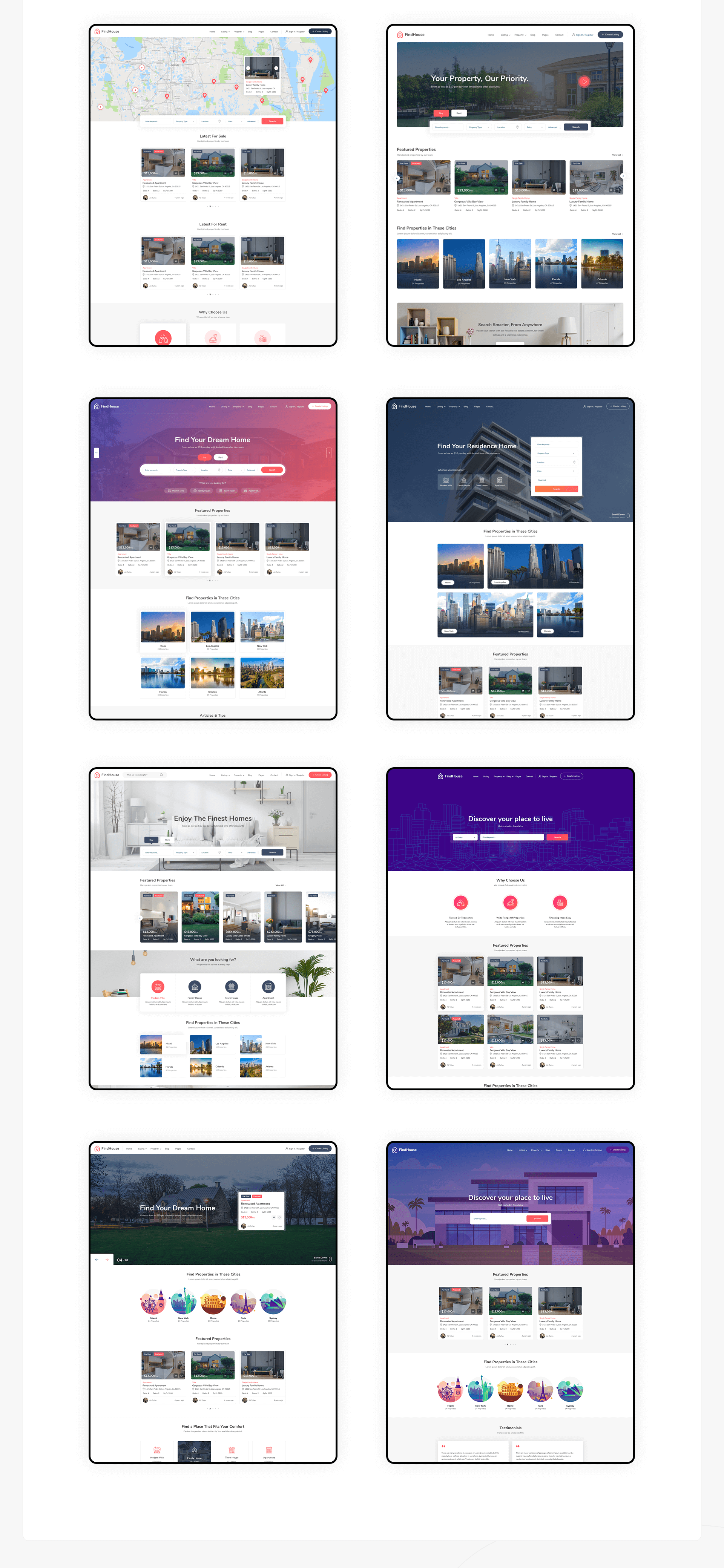 FindHouse - Real Estate PSD Template - 4