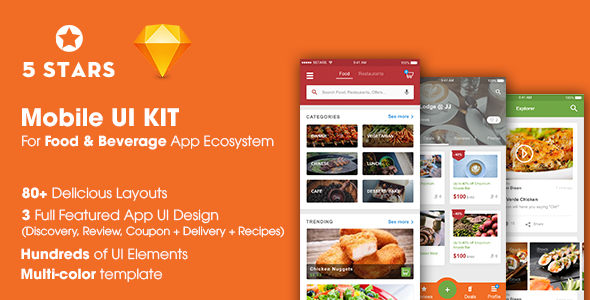 5Stars - Mobile UI KIT for Food & Beverage App Ecosystem icon