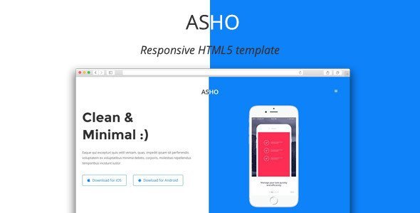 ASHO - Responsive App Landing Page icon