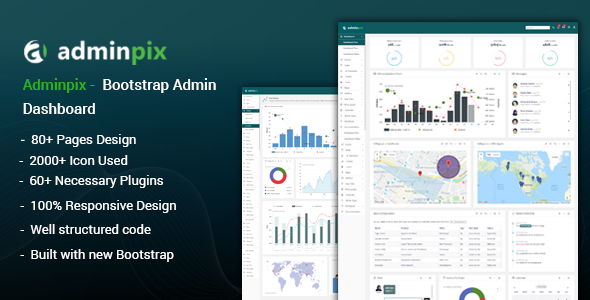 Adminpix - Bootstrap Admin Template Dashboard   Design Dashboard