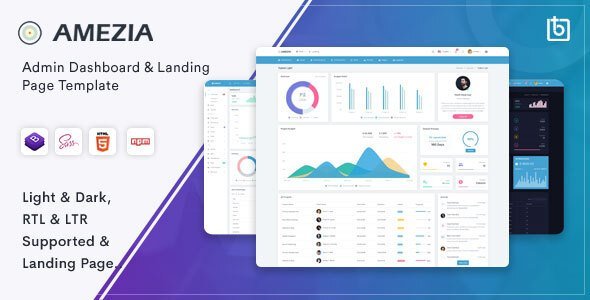 Amezia - Responsive Admin & Dashboard Template