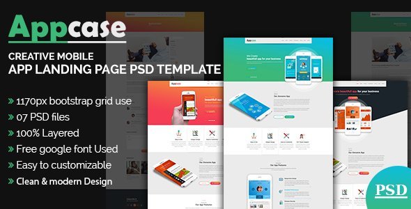 AppCase App Landing Page Template icon