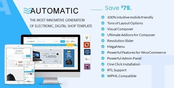 Automatic - WooCommerce Theme for Electronic, Computer, Digital Store  Ecommerce Design 