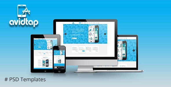 Avidtap Mobile Apps PSD Template  Ecommerce Design App template