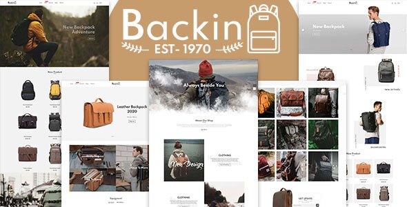 Backin - Bags And Backpack Modern Shopify Theme  Ecommerce Design 