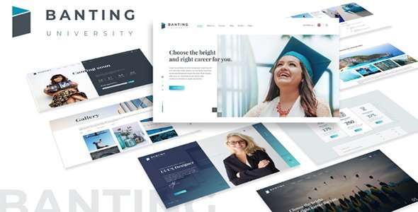 Banting University - Educational Site Template  Books, Courses &amp; Learning Design 
