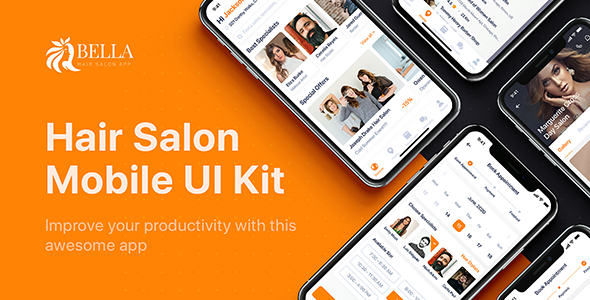 Bella - Hair Salon UI Kit for Adobe XD  Ecommerce Design Uikit
