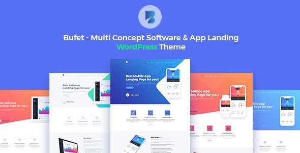 Bufet - Multi Concept Software & App Landing WordPress Theme + RTL   Design App template