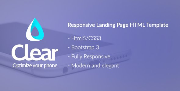Clear - Bootstrap Landing Page HTML Template   Design Uikit
