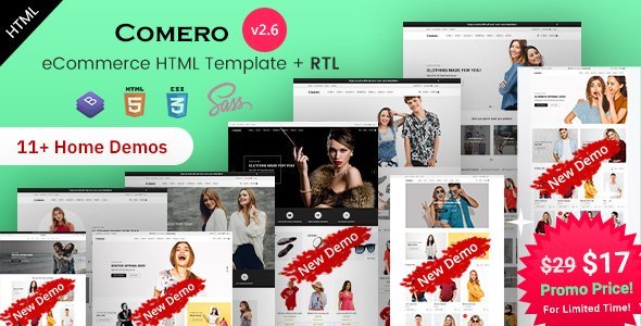 Comero - eCommerce HTML Template  Ecommerce Design 