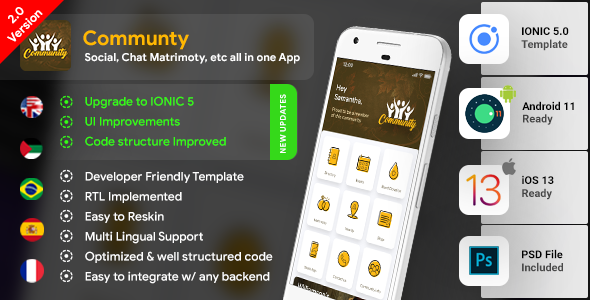 Community Android App Template + Community iOS App Template| IONIC 5 icon
