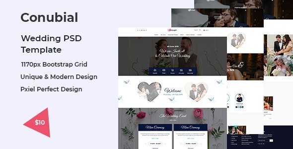 Conubial- Wedding PSD Template
