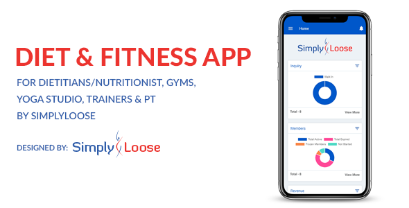 DIET APP & FITNESS APP - FOR DIETITIANS/NUTRITIONIST, GYMS, YOGA STUDIO, TRAINERS BY SIMPLYLOOSE Ionic Sport &amp; Fitness Mobile App template