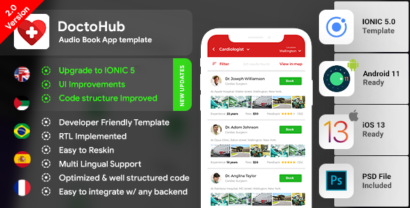 Doctor Appointment Booking Android App + Doctor Appointment iOS App Template ( IONIC 5 )| DoctoHub icon
