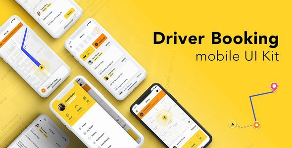 Driver Booking UI Kit for Adobe XD  Travel Booking &amp; Rent Design Uikit