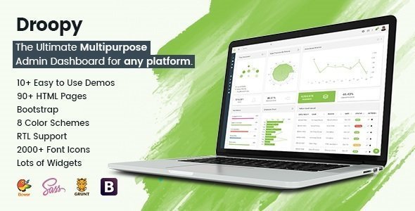 Droopy - Multipurpose Bootstrap Admin Dashboard Template + UI Kit icon