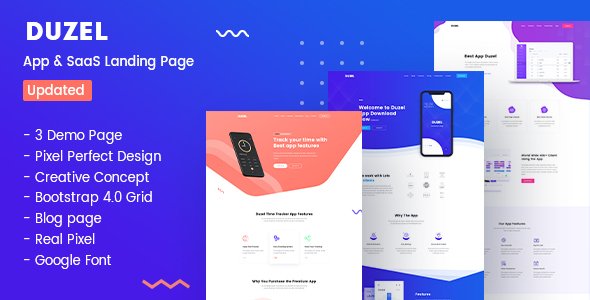 Duzel - Software, App & Saas Landing page Template