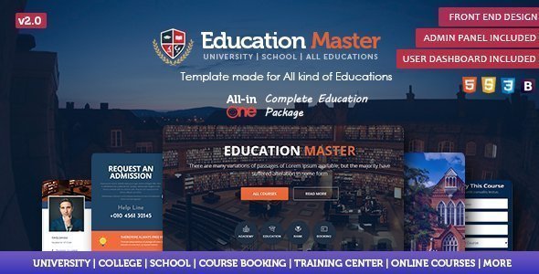 Education Master Template  Travel Booking &amp; Rent Design Uikit