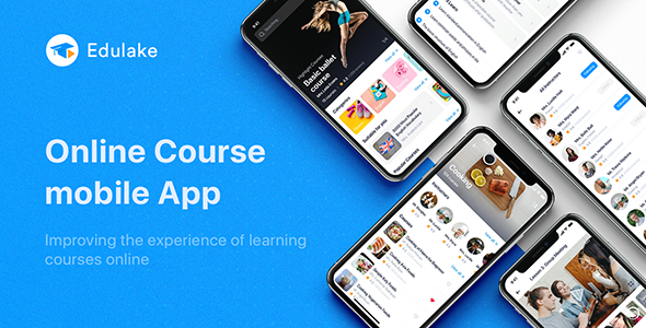 Edulake - Online Course UI Kit for Adobe XD  Books, Courses &amp; Learning Design 