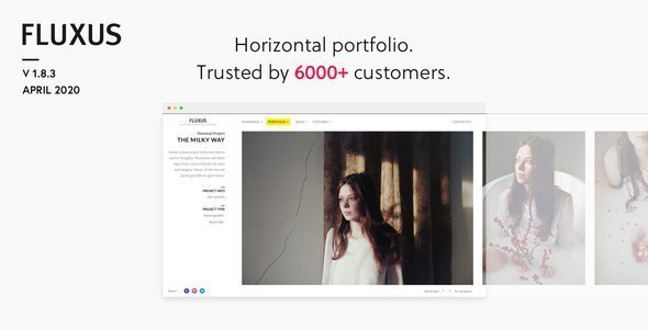 Fluxus - Portfolio Theme for Photographers  News &amp; Blogging Design 