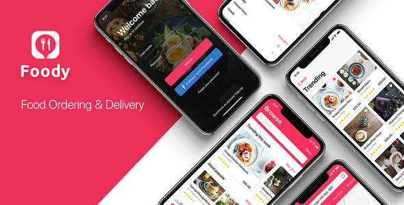 Foody mobile App UI Kit for Adobe XD icon