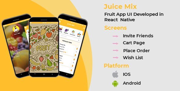 Fruit App Template with React Native - Mobile Android and iOS compatible icon