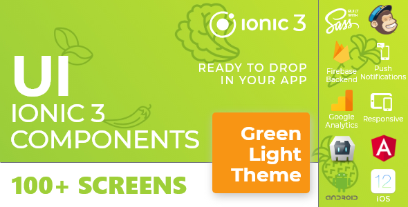 Green Light - Ionic 3 / Angular 6 UI Theme / Template App