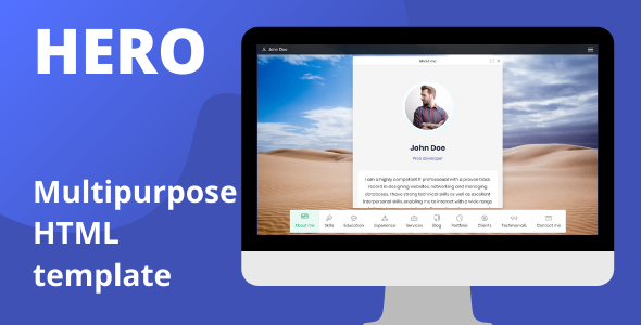 Hero - Multipurpose HTML template  Multipurpose Design Uikit
