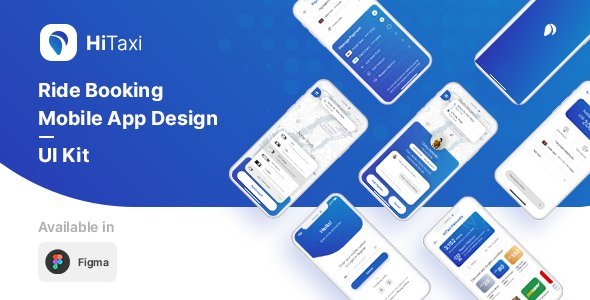 HiTaxi - Figma UI Kit for Mobile App  Travel Booking &amp; Rent Design Uikit