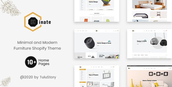 Hinate - Minimal and Modern Furniture Shopify Theme  Ecommerce Design 